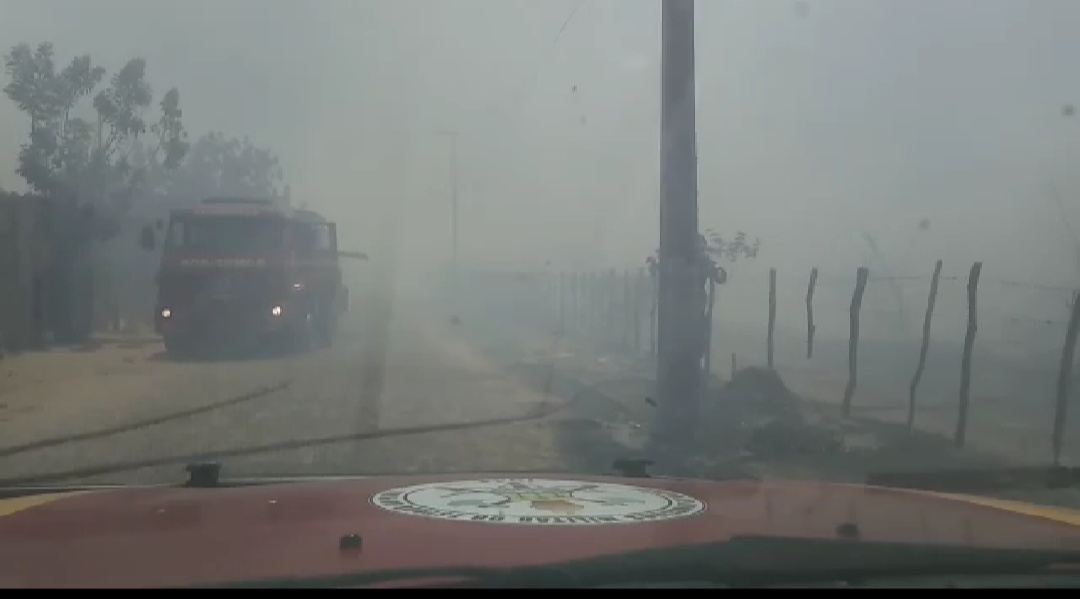 Incêndio na cidade de Parnaíba