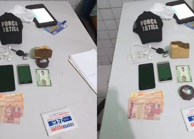 Produtos apreendidos no bairro Nova Brasília