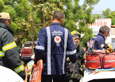 Equipe de resgate do Serviço de Atendimento Móvel de Urgência (Samu)