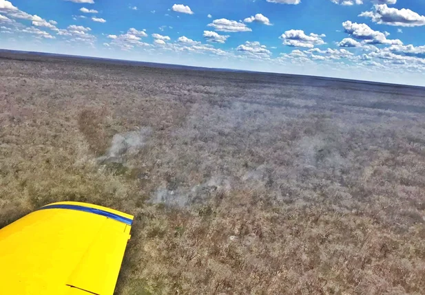 Vista da aeronave