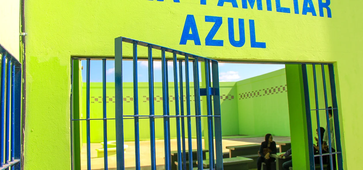 Área para visita familiar na Cadeia Pública de Altos