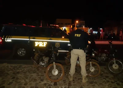 Motos apreendidas pela PRF