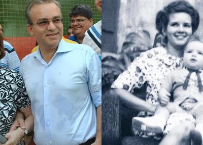 Firmino Filho ao lado da mãe, Lindalma Soares