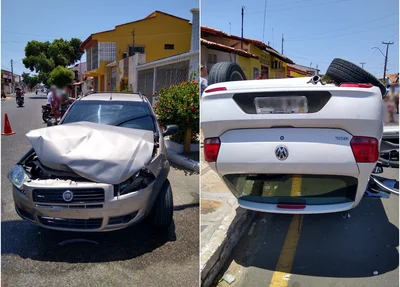 Acidente em Parnaíba envolvendo dois carros