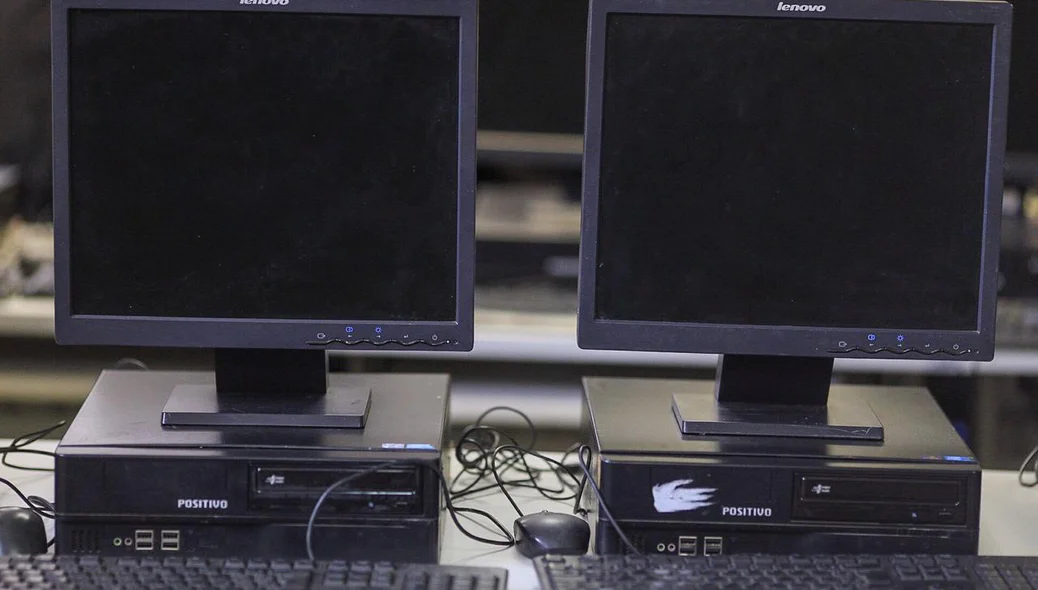 Computadores entregues à Secretaria de Segurança Pública