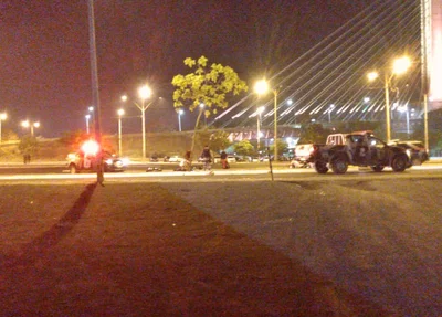 PM apreende 9 veículos no estacionamento da Ponte Estaiada