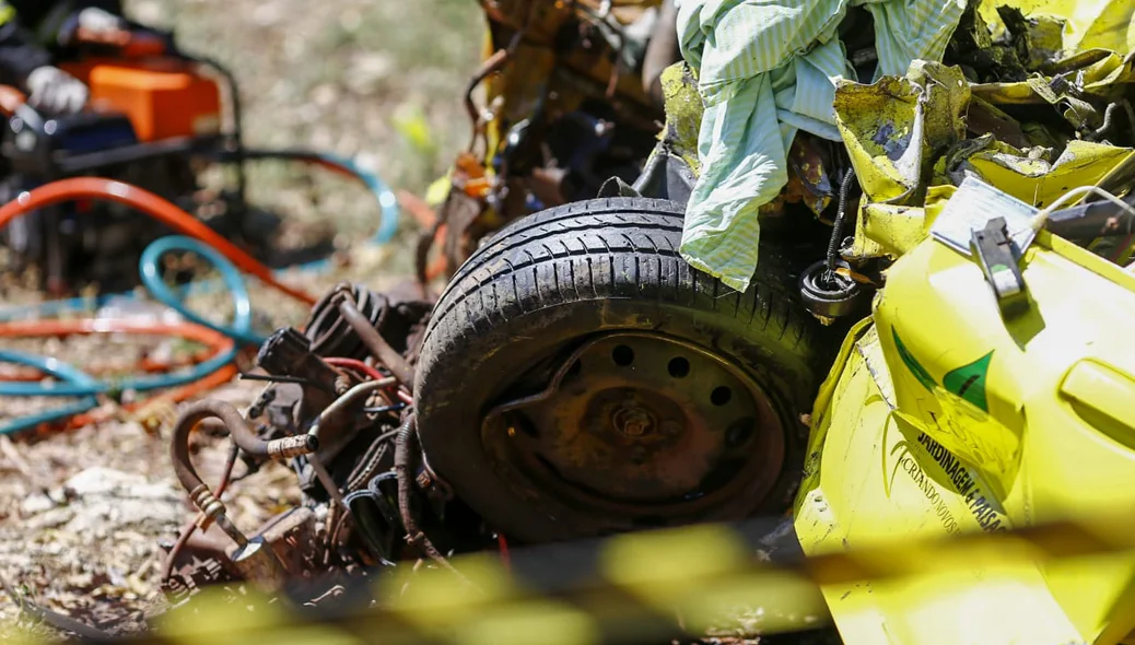 Carro após acidente