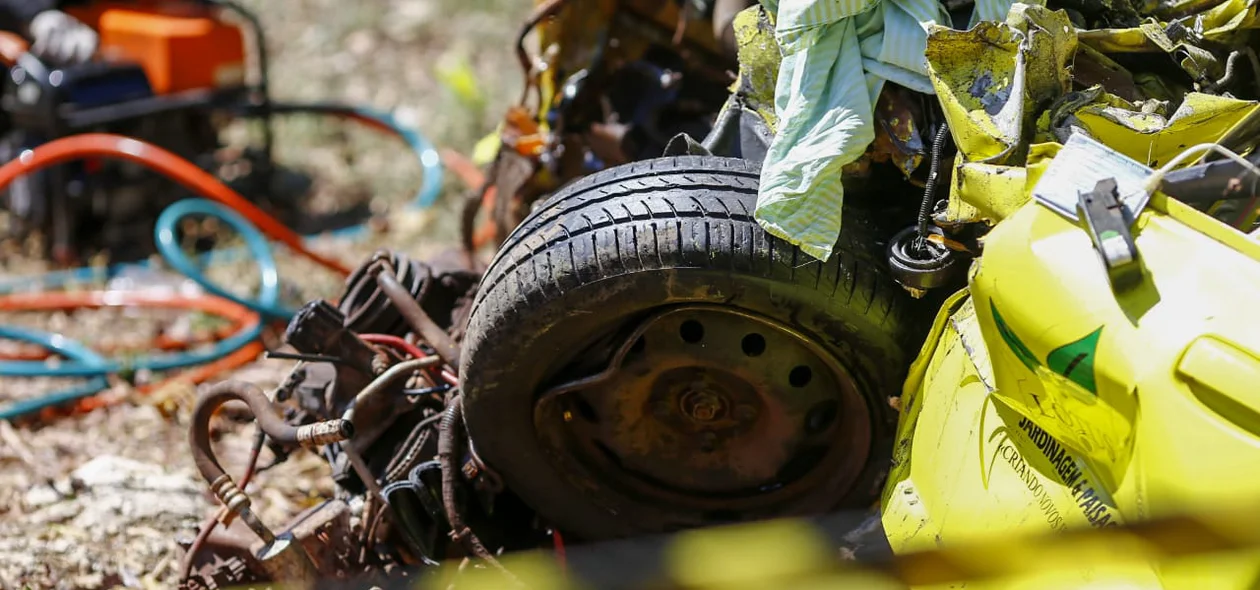 Carro após acidente