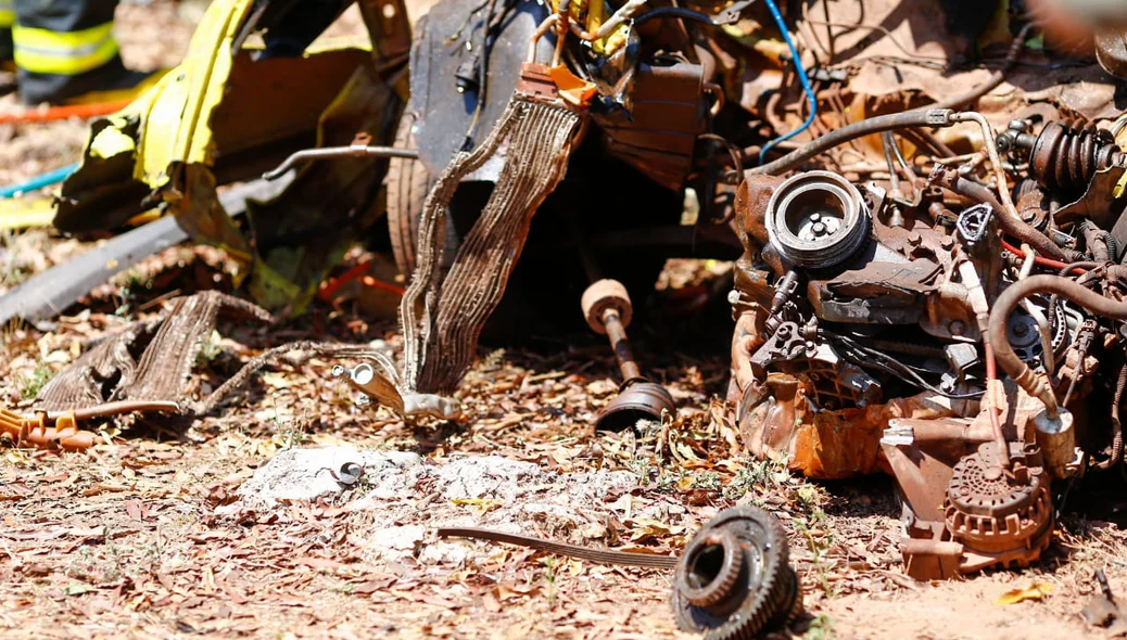 Objetos do carro após acidente