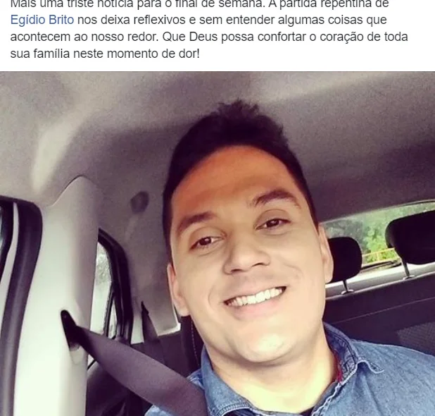 Colunista Péricles Mendes deseja conforto para família de Egídio
