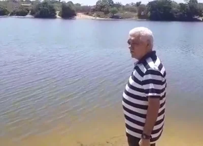Themístocles visita local onde será construída ponte 