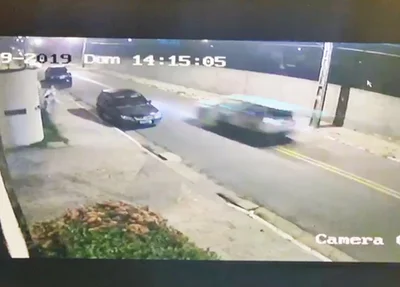 Momento da fuga de Pablo Campos após o crime