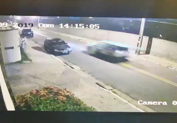 Momento da fuga de Pablo Campos após o crime