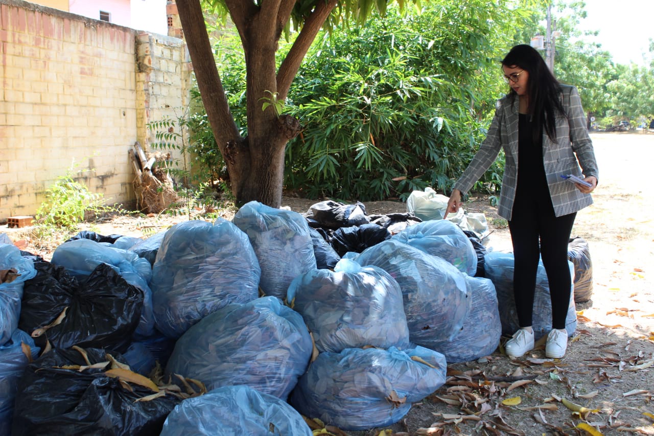 Teresa Britto mostra grande quantidade de lixo