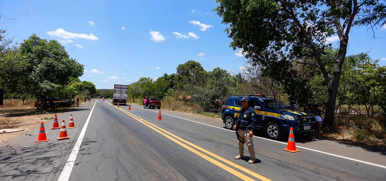 Parte da pista foi interditada 