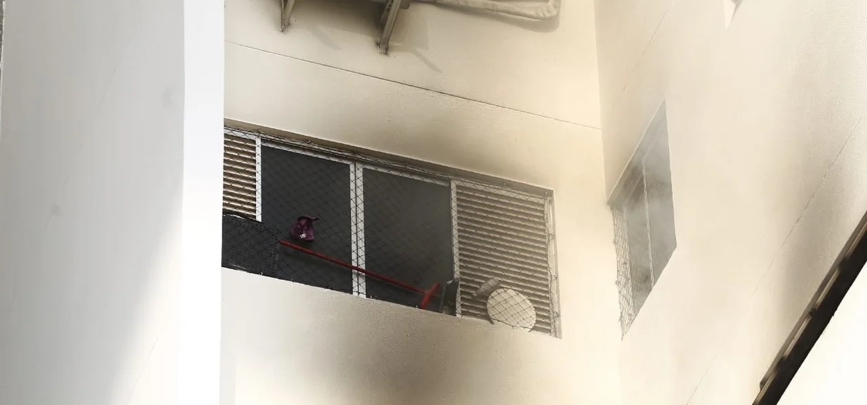 Apartamento atingido