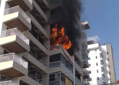 Incêndio de grande proporção no Palazzo Poty