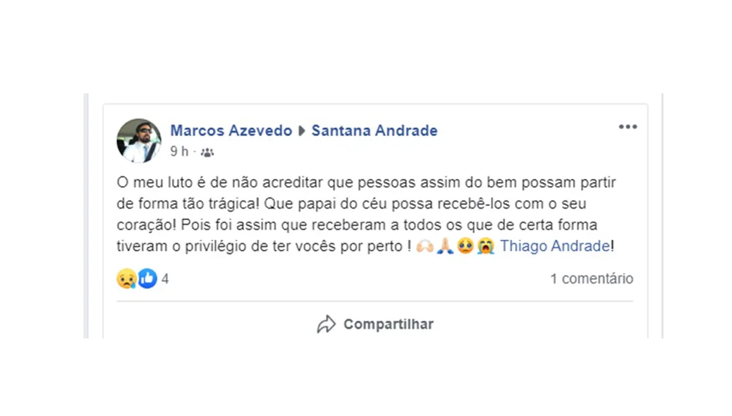 Homenagem a família que morreu 