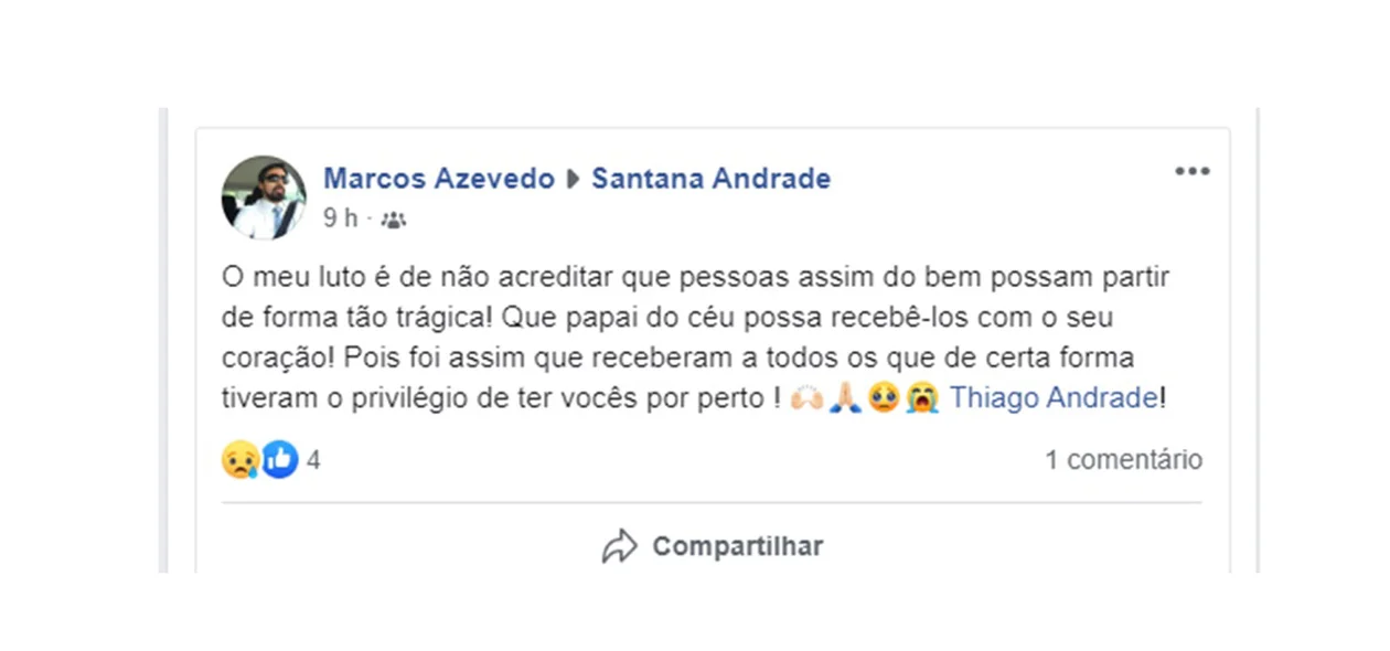 Homenagem a família que morreu 