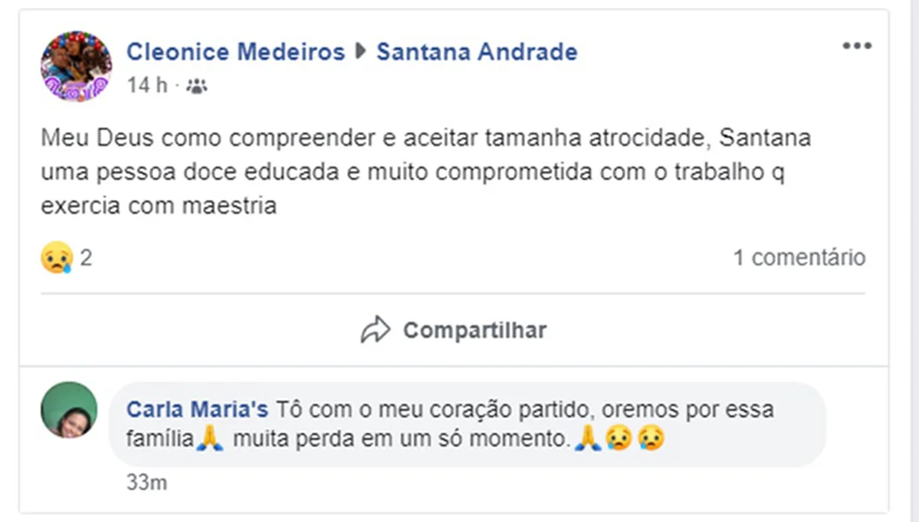 Santana Andrade  e filhos morreram em acidente na BR 316