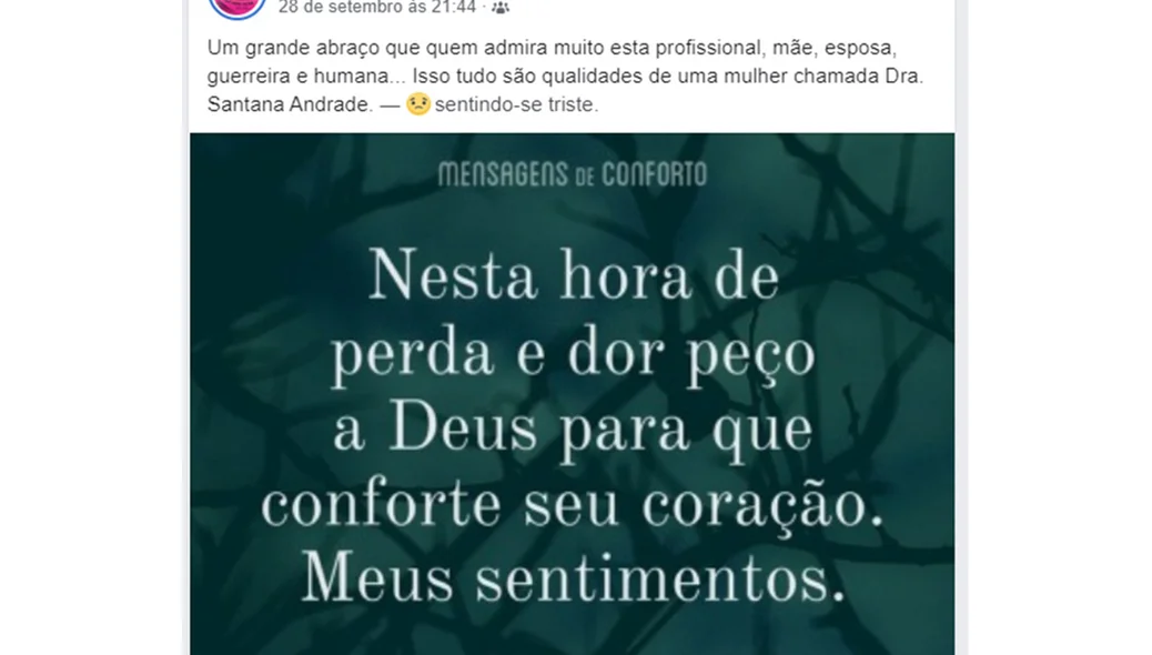 Santana Andrade  e filhos morreram em acidente nessa sexta