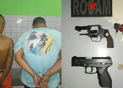 Dupla foi preso pelos policiais da ROCAM