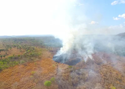 Incêndio na cidade Angical