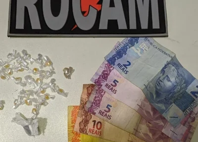 Drogas que foram encontradas com o suspeito