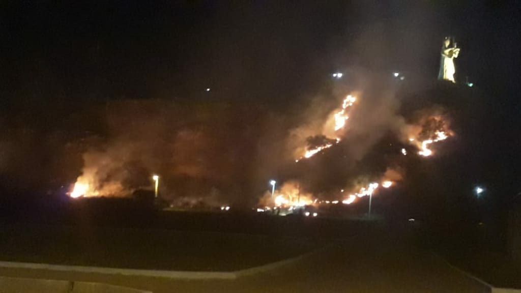Incêndio no Morro do Leme
