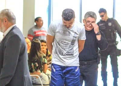Antuniel Alves de Sousa durante audiência de instrução e julgamento