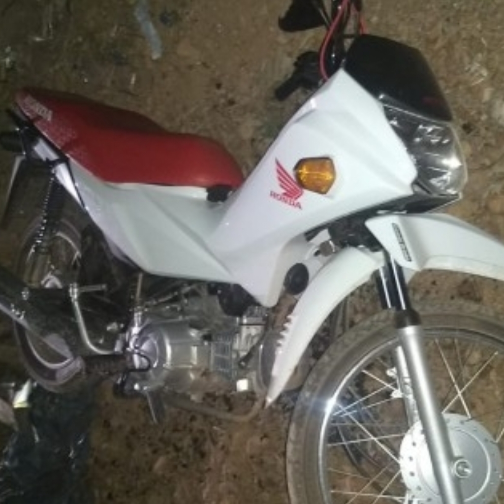 Uma das motocicletas recuperadas no bairro Gurupá