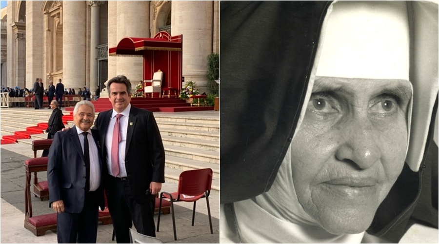 Elmano Férrer e Ciro Nogueira na canonização de Irmã Dulce