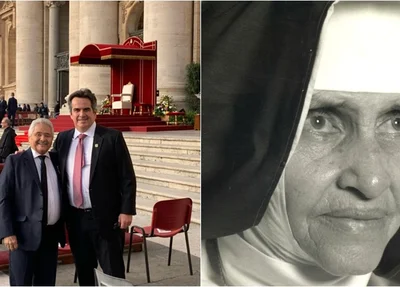 Elmano Férrer e Ciro Nogueira na canonização de Irmã Dulce