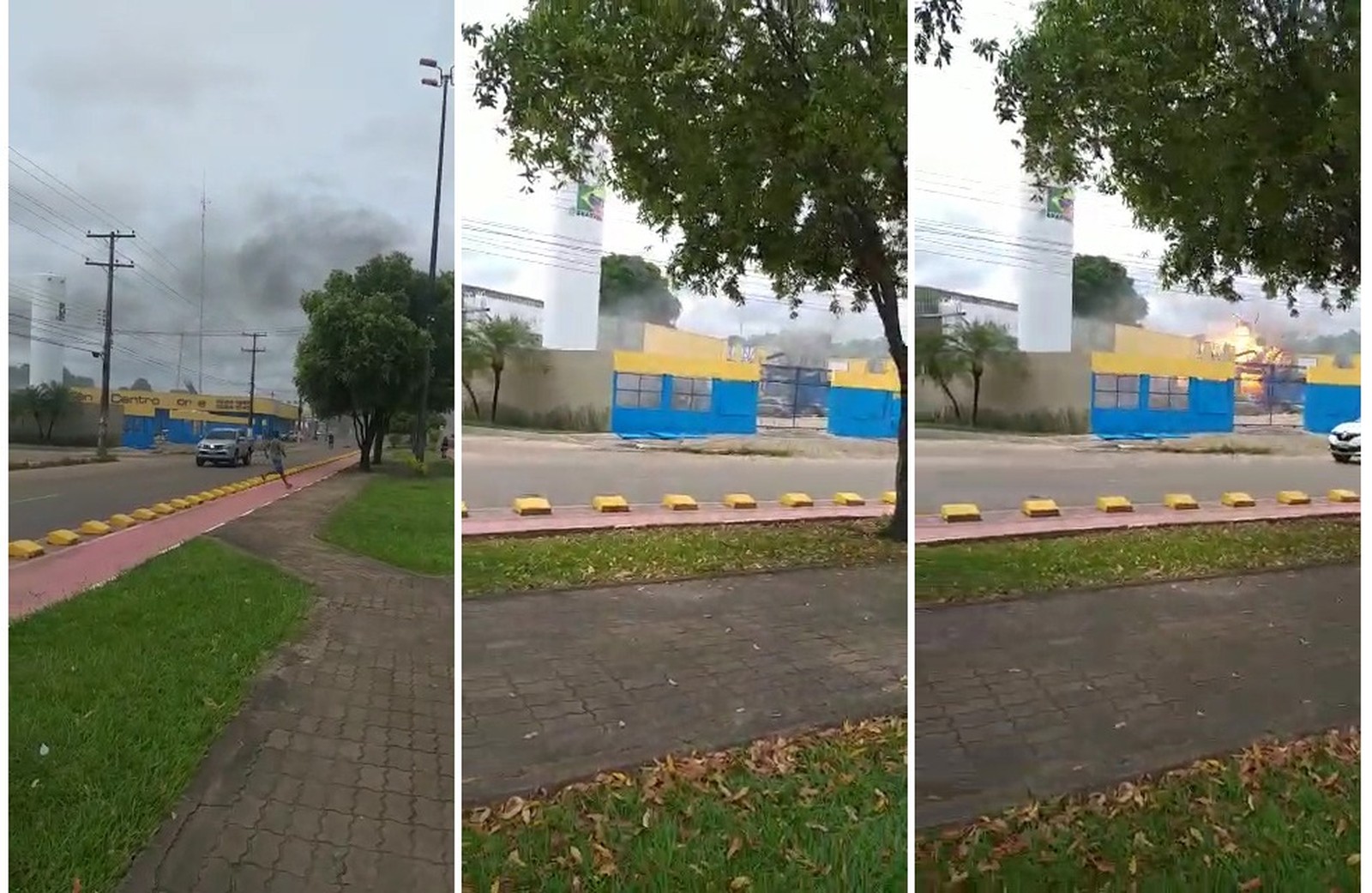 Testemunha registrou explosão em empresa de gás em Boa Vista