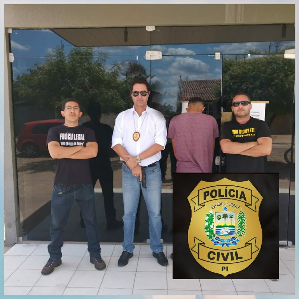 Homem preso pela Polícia Civil em Piripiri