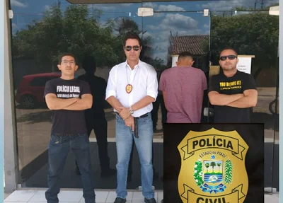 Homem preso pela Polícia Civil em Piripiri