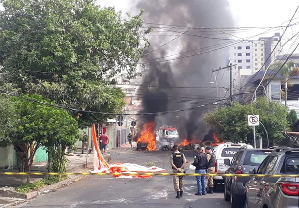 Aeronave de pequeno porte caiu no bairro Caiçara