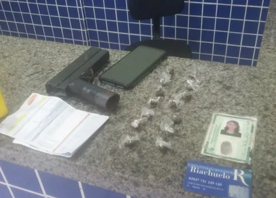 Objetos encontrados no apartamento