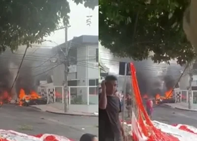 Vídeo mostra avião pegando fogo em Belo Horizonte