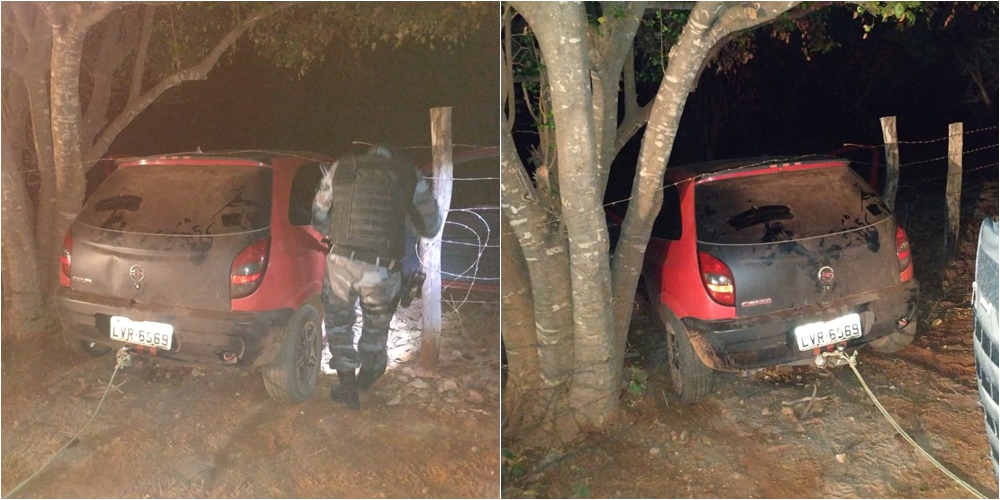 Carro abandonado na zona rural de Picos
