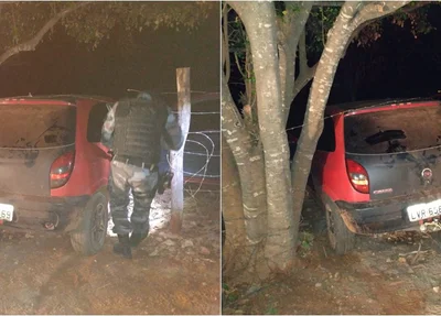 Carro abandonado na zona rural de Picos