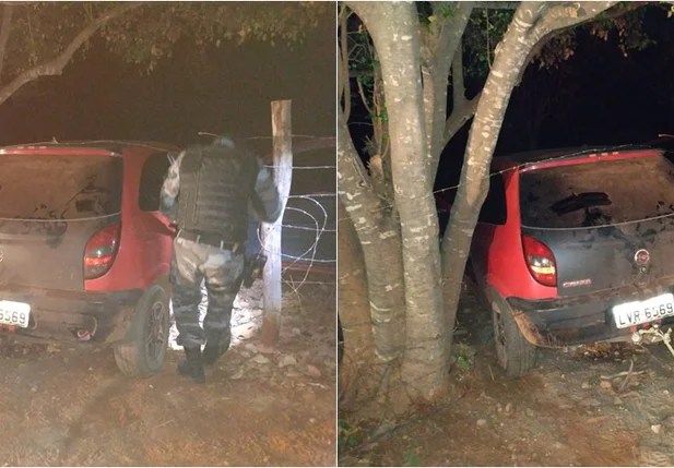 Carro abandonado na zona rural de Picos
