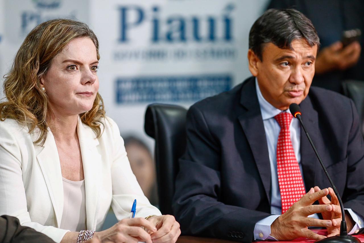 Gleisi Hoffmann e Wellington