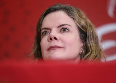 Gleisi Hoffmann no Congresso do PT