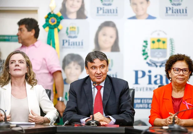 Gleisi Hoffmann, Wellington Dias e Regina Sousa
