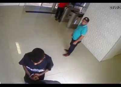 Vídeo mostra momento em que preso consegue fugir do Fórum em Oeiras