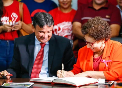 Wellington Dias e Regina Sousa 