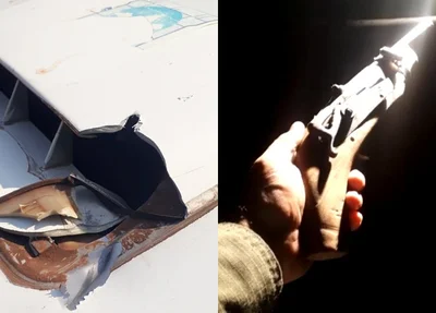 Assaltantes disparam contra a viatura da Polícia Militar durante a ação
