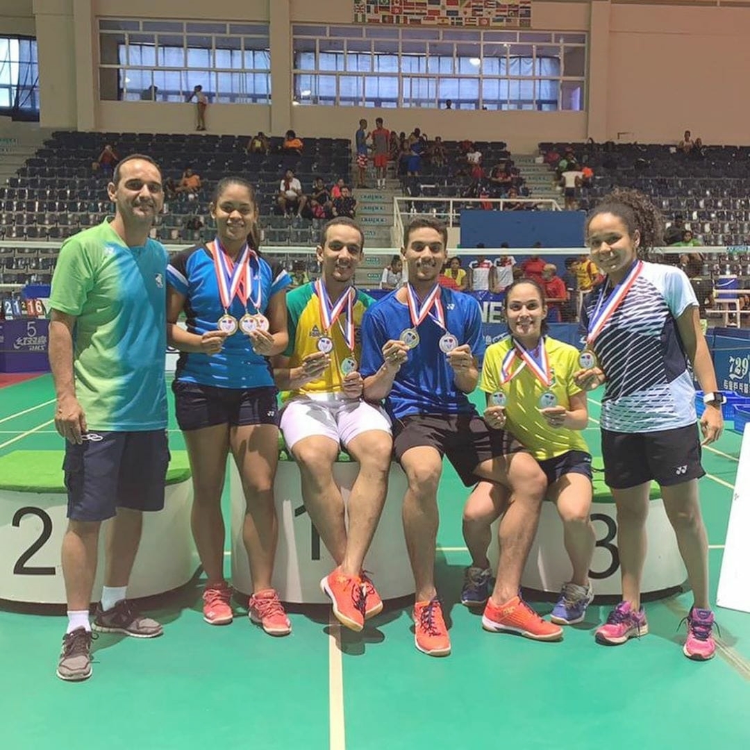 Seleção Brasileira de Badminton no Aberto de Santo Domingo 