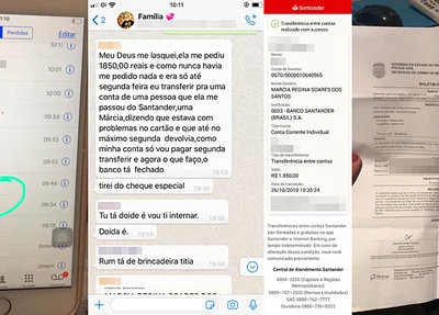 A vítima teve sua conta hackeada